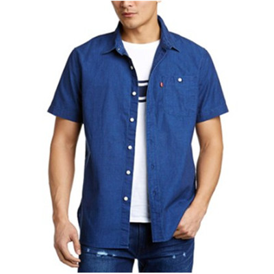 百搭时尚！Levi's李维斯男式短袖青年布衬衫17257-0015