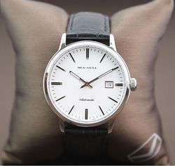 简约！海鸥(SeaGull)手表 商务休闲系列自动机械情侣表