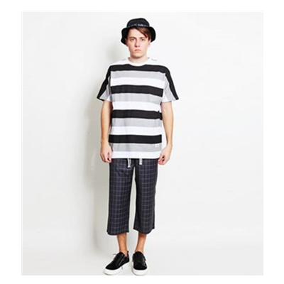 限时特惠！Life After Life 日系格纹宽松七分裤