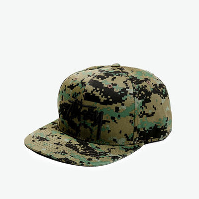 买一送一超值！欧美大牌stussy logo刺绣迷彩鸭舌帽