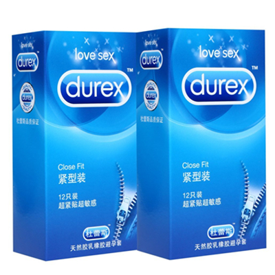 超紧贴设计！Durex杜蕾斯避孕套紧型装12只*2盒