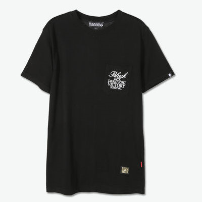 新品好看！BLACKJACK 黑色字母骨头印花短袖T恤