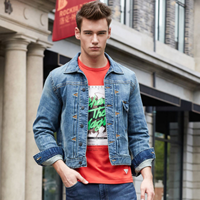 直降！Lee男士图腾刺绣设计牛仔上衣L13315Z021MK