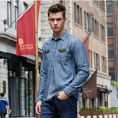 小降！Lee男士101+长袖牛仔衬衫L13376J86P10