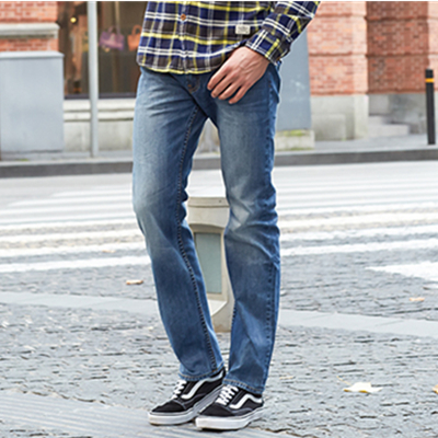 经典系列！LEE男士中腰直脚牛仔裤LML724Y772GC