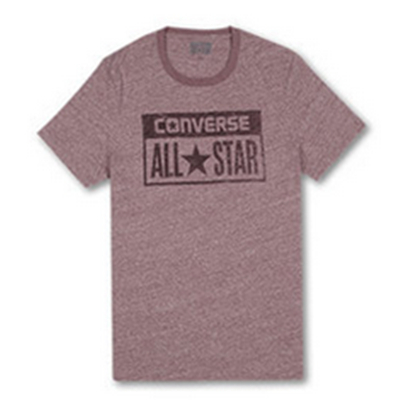 新低！CONVERSE匡威圆领矩形logo印花短袖T恤10977C