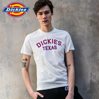 美式风情！Dickies字母LOGO印花休闲短袖T恤162M30EC02