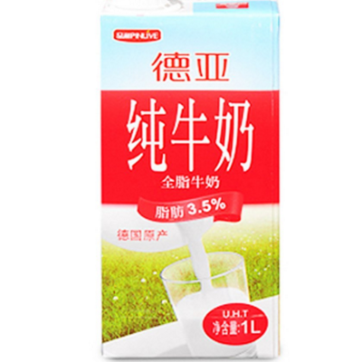 手慢无！德亚全脂牛奶1L*12(德国进口) 限量150箱 全网底价78元