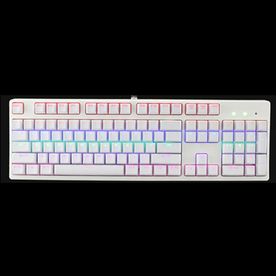 好价！FIRE-PAD地狱火RGB幻彩游戏机械键盘（白色青轴）