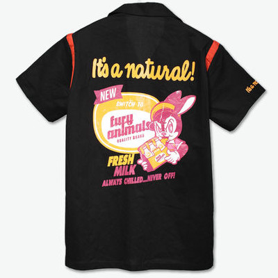 第二件6折！FURY ANIMALS 牛奶兔印花衬衫