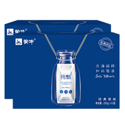 近期好价！蒙牛纯甄常温酸牛奶 200g*6盒*2箱 组合装