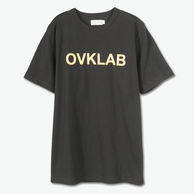 史低！两件8折OVKLAB 黑色字母logo简约短袖T恤