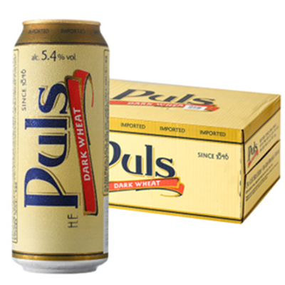 清凉一夏！Puls宝乐氏小麦黑啤酒500ml*24听整箱装