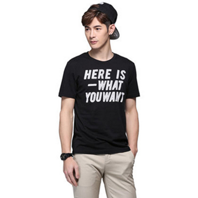 白菜价！真维斯纯棉平纹布圆领印花短袖T恤62-173017