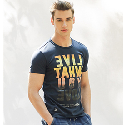 经典百搭！LEE男士圆领黑色短袖T恤L159931NWB9D