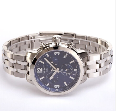 简约！天梭TISSOT瑞士手表 钢带石英男士腕表