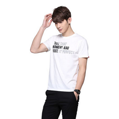 历史好价！真维斯男士夏装新款纯棉平纹圆领印字短袖T恤62-173023