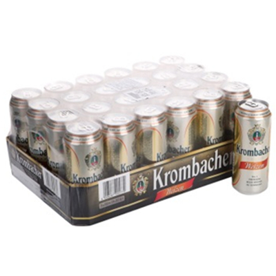 德国进口！Krombacher科隆巴赫小麦啤酒500ml*24听