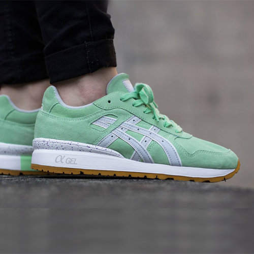 复古！亚瑟士ASICS EASTER GT-II 灰绿男子复古运动跑步鞋