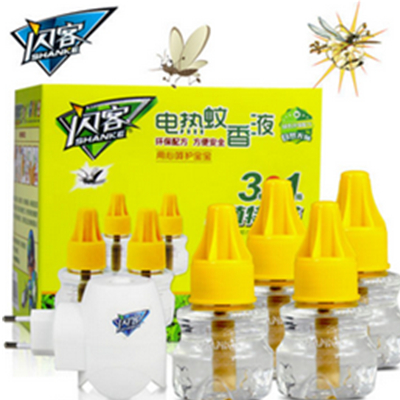 夏季必备！闪客电热蚊香液4瓶套装