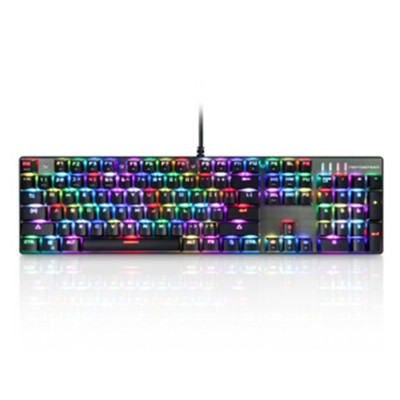 近期好价！摩豹 CK104 RGB青轴机械键盘黑