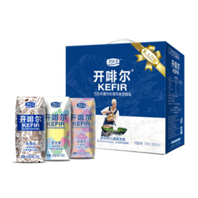 客户端好价！君乐宝开啡尔 巴氏杀菌酸牛奶200g*8钻石装