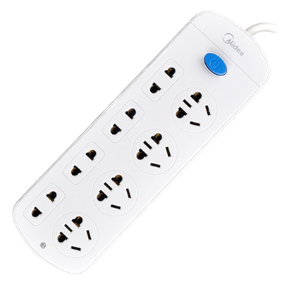 价格实惠！Midea美的M3C44 8位12孔电源插板