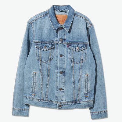 小码速来！Levi’s 男士水洗牛仔机车夹克