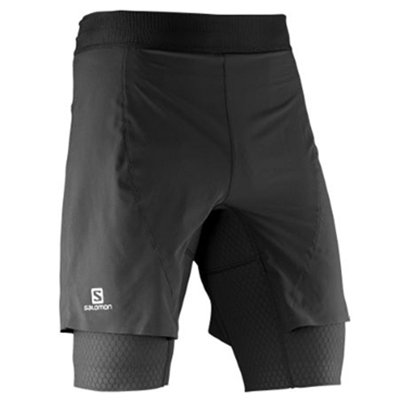 舒适穿着！Salomon萨洛蒙Exo Pro Twinskin跑步短裤