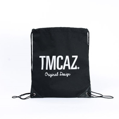 实用有型！TMCAZ 黑色牛津布抽绳双肩背包