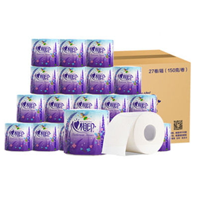 划算实惠！心相印卷纸薰衣草特柔27卷整箱