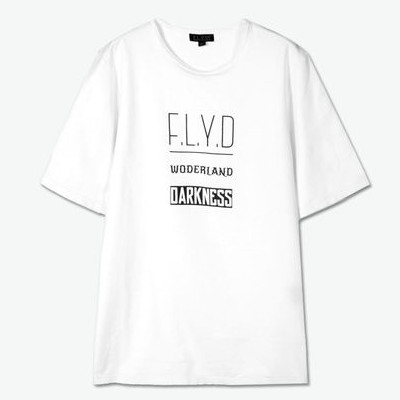 有型2件7折！F.L.Y.D 廓形剪裁印花T恤