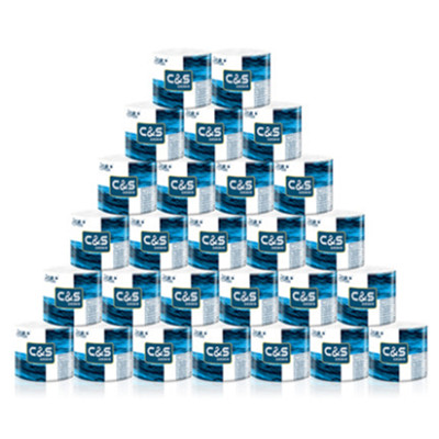 经济实惠！洁柔蓝面子卷纸套装140g/卷*27