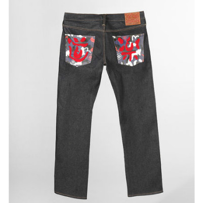 好价还有凑单礼品！EVISU 2008型道乐直筒迷彩口袋牛仔裤
