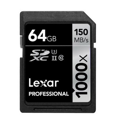 好价！Lexar 1000x 64GB SDXC UHS-II/U3存储卡