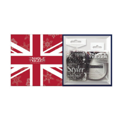 送女友！Tangle Teezer 圣诞新年礼盒（磨砂银+闪亮星）