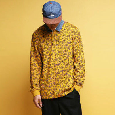 好价2件7折！stussy 有领长袖T恤衫（2色入）