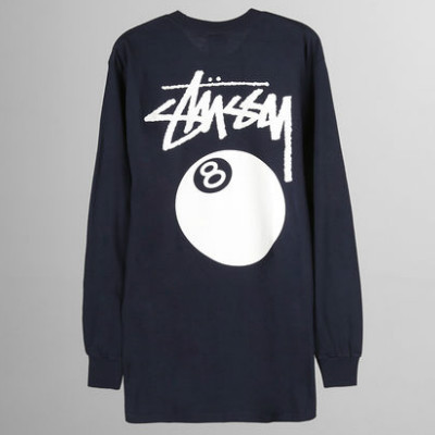 历史新低！Stussy logo印花长袖T恤