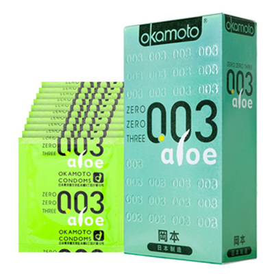 小降！Okamoto冈本避孕套超薄003芦荟10片装