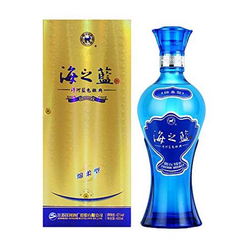 酒水85折！洋河蓝色经典 海之蓝 42度 绵柔型 480ml