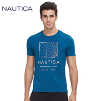 聚划算66大促！Nautica诺帝卡男式纯棉时尚圆领T恤V52970S