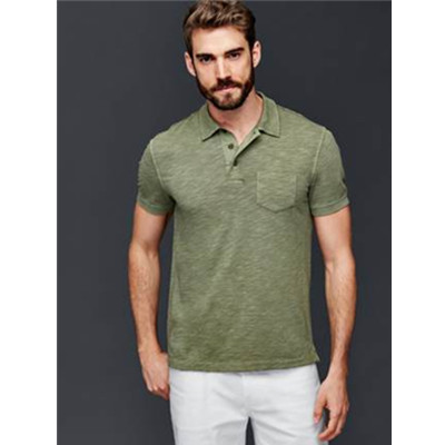 聚划算66大促！Gap纯棉混色竹节纹短袖Polo衫200529