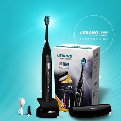 超低静音！Lebond力博得 M1升级版声波电动牙刷（雀翎蓝）