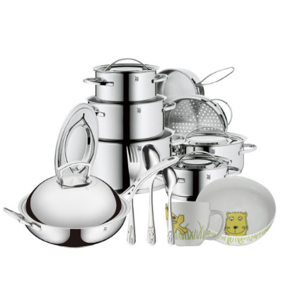7折后再减200！WMF 福腾宝 厨具组合14件套 汤锅奶锅餐具套装