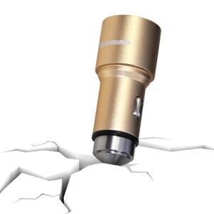 可当逃生锤！Newsmy 纽曼 车载充电器 GC312 尊贵银