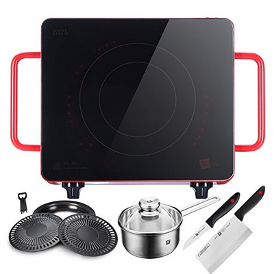 镇店之宝！MIJI 米技D2 红色 德国米技炉厨房精品5件套