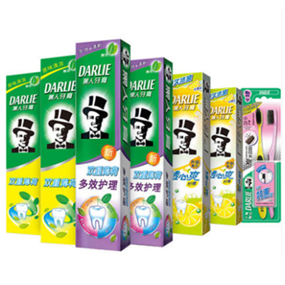 清新去渍！黑人牙膏双重薄荷6支套装