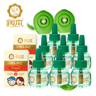 专业驱蚊！润本电热蚊香液套装无香8瓶50ml