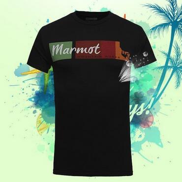 轻量舒适透气！Marmot 土拨鼠 男圆领短袖T恤 Q59600