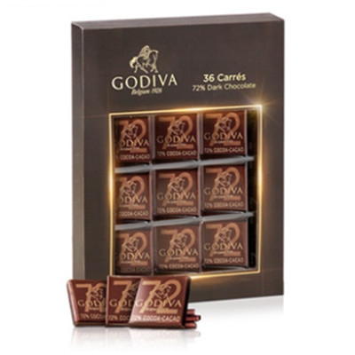 香浓醇厚！Godiva/歌帝梵比利时黑巧克力36片
